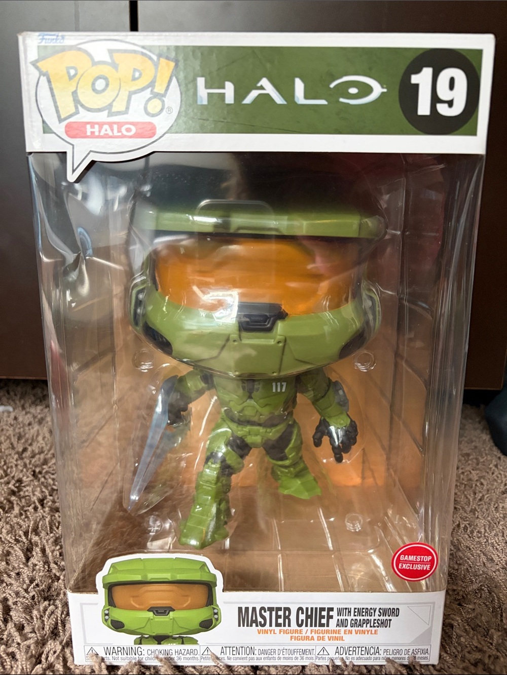 Funko Pop Halo Master Chief Green and Orange Vinyl Figure - 8 inches